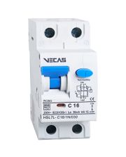 Дифференциальный автомат Vecas HSL7L 2P C16 30мА 6кА тип A (VCS-000050)