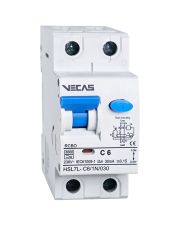 Дифференциальный автомат Vecas HSL7L 2P C6 100мА 6кА тип A (VCS-000226)