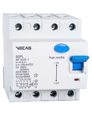 Устройство защитного отключения Vecas SGPL 4P 40A 100мА тип AC (VCS-000221)
