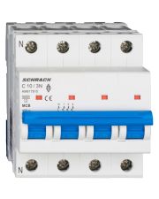Автоматический выключатель Schrack AM617810 6кА 10А 3P+N х-ка C