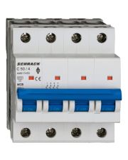 Автоматический выключатель Schrack AM617450 6кА 50А 4P х-ка C