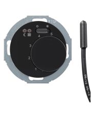 Термостат для пола Berker WLN5034BG R.classic/1930/Glas с датчиком 16А/250В (черный)