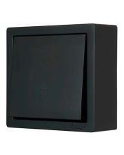 Накладной проходной выключатель Lezard Leto 1-кл. 10A, черный (752-4200-105)