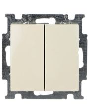 Двухклавишный проходной выключатель ABB Basic 55 2006/6/6 UC-92-507 (слоновая кость)