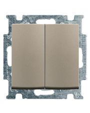Двухклавишный проходной выключатель ABB Basic 55 2006/6/6 UC-93-507 (шампань)