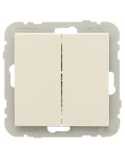 Двухклавишный лестничный выключатель Logus 21101 TMF 10АХ 250В (бежевый)