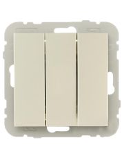 Трехклавишный выключатель Logus 21088 TMF 10АХ 250В (бежевый)