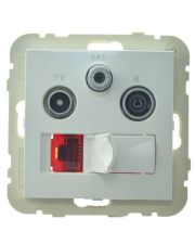 Розетка Logus 21544 TGE R-TV-SAT-RJ45 (Cat.6) (лід)