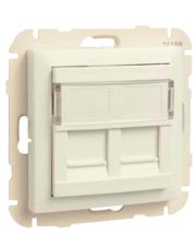 Двойная компьютерная розетка Logus 21975 TMF RJ45 (Cat.5e) (бежевый)