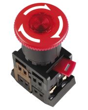 Кнопка ANE22 «Грибок» красная Ø22мм неон/220В 1з+1р IEK