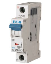 Автоматический выключатель Eaton PL7-C20/1-DC 250В DC 20А C