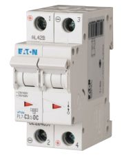 Автоматический выключатель Eaton PL7-C3/2-DC 500В DC 3А C