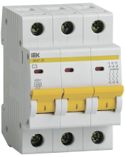 Автовимикач IEK ВА47-29 3п С 3А