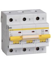 Автомат захисту мережі IEK ВА47-100 3Р D 100А 10кА