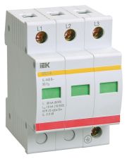 Разрядник IEK ОПС1-B 3Р 30/60кА 400B