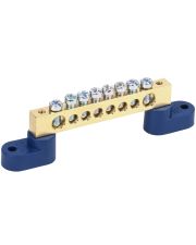 Шина N «ноль» IEK YNN10-812-8C2-K07 на двух угловых изоляторах ШНИ-8х12-8-У2-С