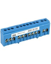 Шина N «ноль» IEK YNN10-69-12KD-K07 в корпусном изоляторе на DIN-рейку ШНИ-6х9-12-К-С