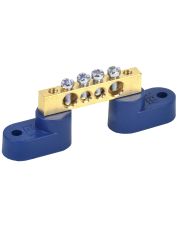 Шина N «ноль» IEK YNN10-812-4C2-K07 на двух угловых изоляторах ШНИ-8х12-4-У2-С