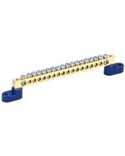 Шина N «ноль» IEK YNN10-812-18C2-K07 на двух угловых изоляторах ШНИ-8х12-18-У2-С