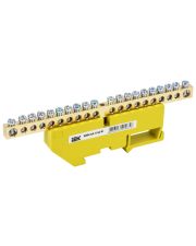 Шина PE «земля» IEK YNN10-812-20D-K05 на DIN-изоляторе ШНИ-8х12-20-Д-Ж