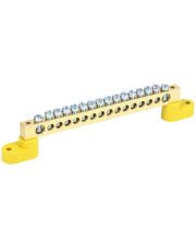 Шина PE «земля» IEK YNN10-812-16C2-K05 на двух угловых изоляторах ШНИ-8х12-16-У2-Ж