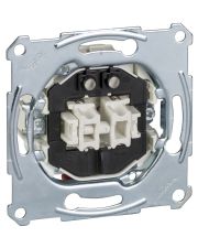 Механизм выключателя 2-клавишный с подсветкой Merten, MTN3165-0000
