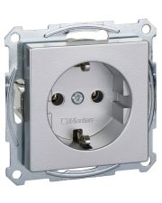 Механизм розетки SCHUKO с центр.платой алюминий 16А Merten, MTN2301-0460