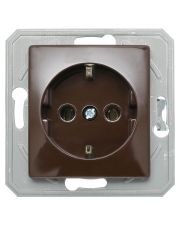 Розетка шоколад 250V/16A VE10CB-B, ТЕМ