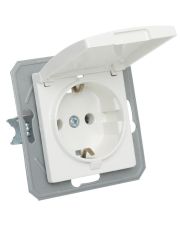 Розетка белая 250V/16A VE11PP-B, ТЕМ