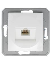 Розетка RJ45 белая KE37PW-B, ТЕМ