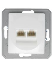 Розетка RJ45 біла KE39PW-B, ТЕМ
