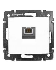 Механизм розетки телефонной RJ-11 Valena белая