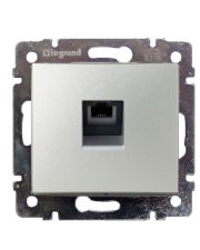 Механизм розетки телефонной RJ-11 Valena алюминий