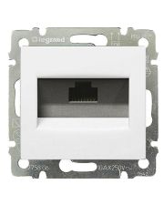 Механизм розетки компьютерной RJ-45 UTP Cat.5e Valena белый