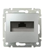 Механизм розетки компьютерной RJ-45 UTP Cat.6 Valena алюминий