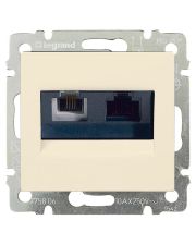 Механизм розетки комбинированной RJ-45 + RJ-11 Valena (UTP Cat.6) слоновая кость