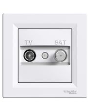 Розетка TV-SAT индивидуальная белая Asfora, EPH3400421