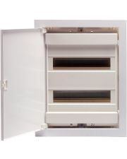 Металопластиковий електрощит ETI 001101184 ECG28 PO 24+4 М з білими дверцями