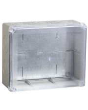 Коробка розподільна IEK КМ41346 240х195х90мм (UKO10-240-195-090-K53-55) з монтажною платою та сірою кришкою
