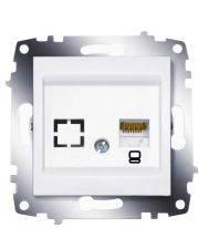Одноместная розетка ABB Cosmo 619-010200-247 cat.6 (белая)