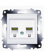 Двойная розетка ABB Cosmo 619-010200-248 cat.6 (белая)