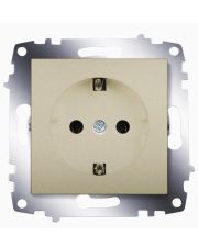 Розетка ABB Cosmo 619-011400-217 с заземлением (титан)
