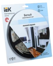Диодная лента 5м IEK-eco LSR-3528W60-4.8-IP65-12V
