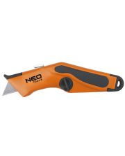 Нож Neo Tools 63-701 с трапециевидным лезвием в металлическом корпусе