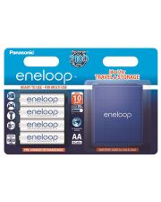 Аккумуляторная батарейка Panasonic Eneloop AA 1900mАч 4BP NI-MH BK-3MCCEC4BE (4 шт) +case