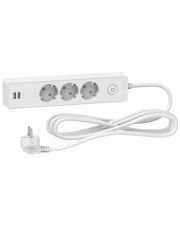 Удлинитель Schneider Electric ST943U1W на 3 места и 2хUSB (1,5м) белый