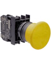 Кнопка «грибок» EMAS B100MS без фиксации (1НО) желтая