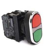 Сдвоенная кнопка EMAS B102K20KY (1НО+1НЗ) 