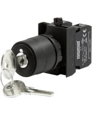 Кнопка EMAS CP102AA30 (CP102A31) с ключом вынимающимся в положении 0 (1НО+1НЗ) IP65 