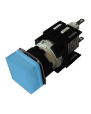 Квадратная светосигнальная арматура EMAS D070KXM 24В AC/DC синяя